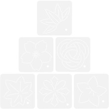 6 stuks Sashiko borduursjablonen, quiltsjablonen voor patchwork, acryl quilten, doe-het-zelf naaigereedschap