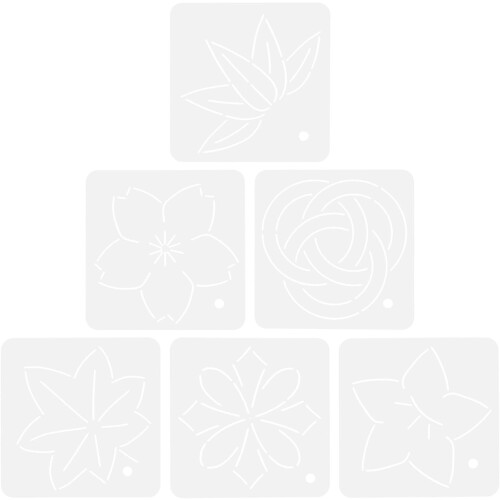 6pcs Sashiko Embroidery Template Quilting Template for Patchwork Acrylic Quilting DIY Sewing Tools