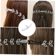2 stuks verstelbare oorkammen met strass-steentjes voor een comfortabele pasvorm bij dagelijks gebruik en haarstyling.