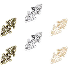 Lot de 6 paires de boucles de vêtements en alliage de zinc de couleurs assorties, boucles de fixation creuses pour châles