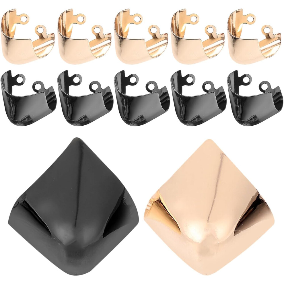 Hkhbjs 6 Pairs Metal High Heel Protectors Covers With Invisible Pointed Toe Caps,