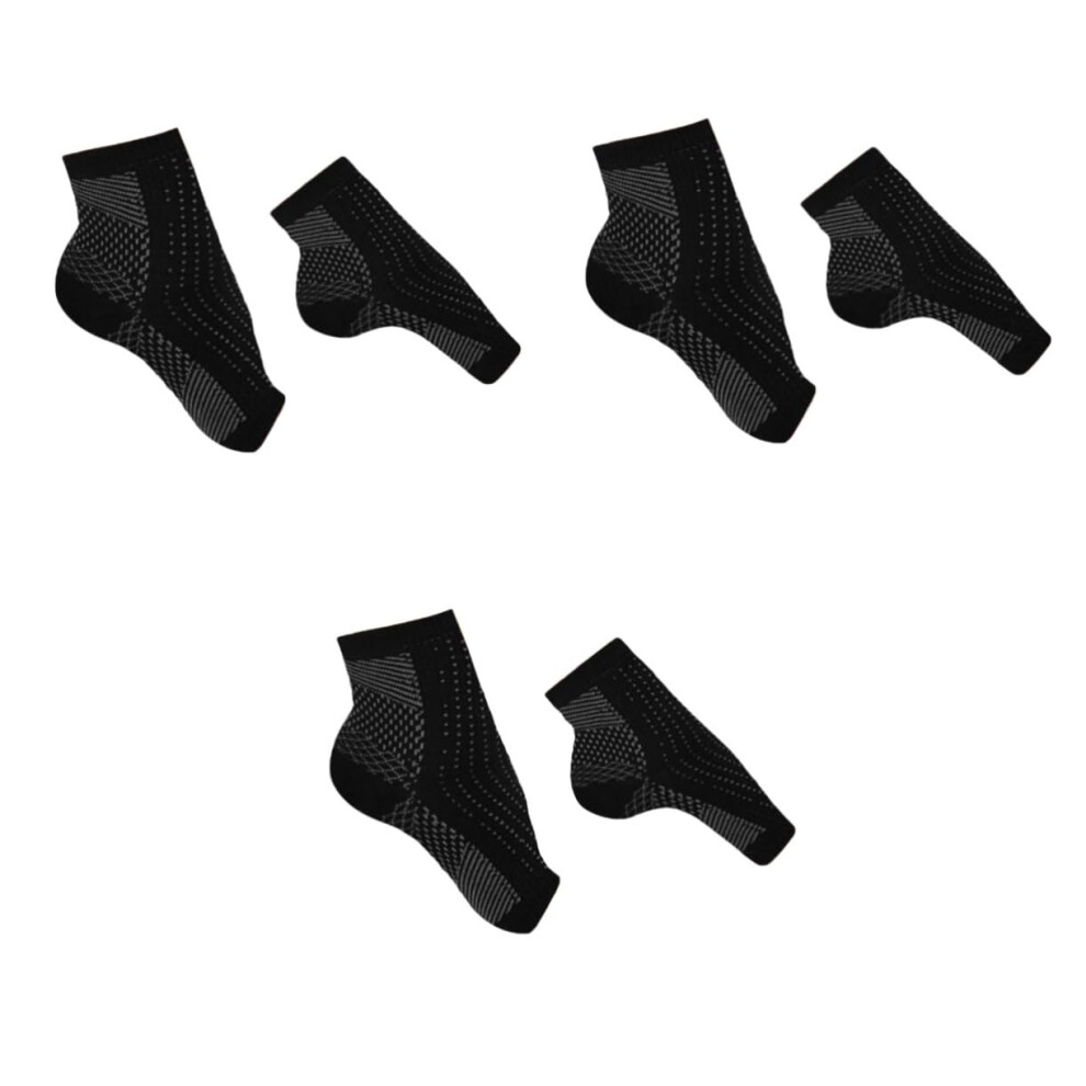 Hkhbjs 6Pairs Compression Socks For Plantar Fasciitis Sports Compression Socks Elastic Ankle Support For Running Xl