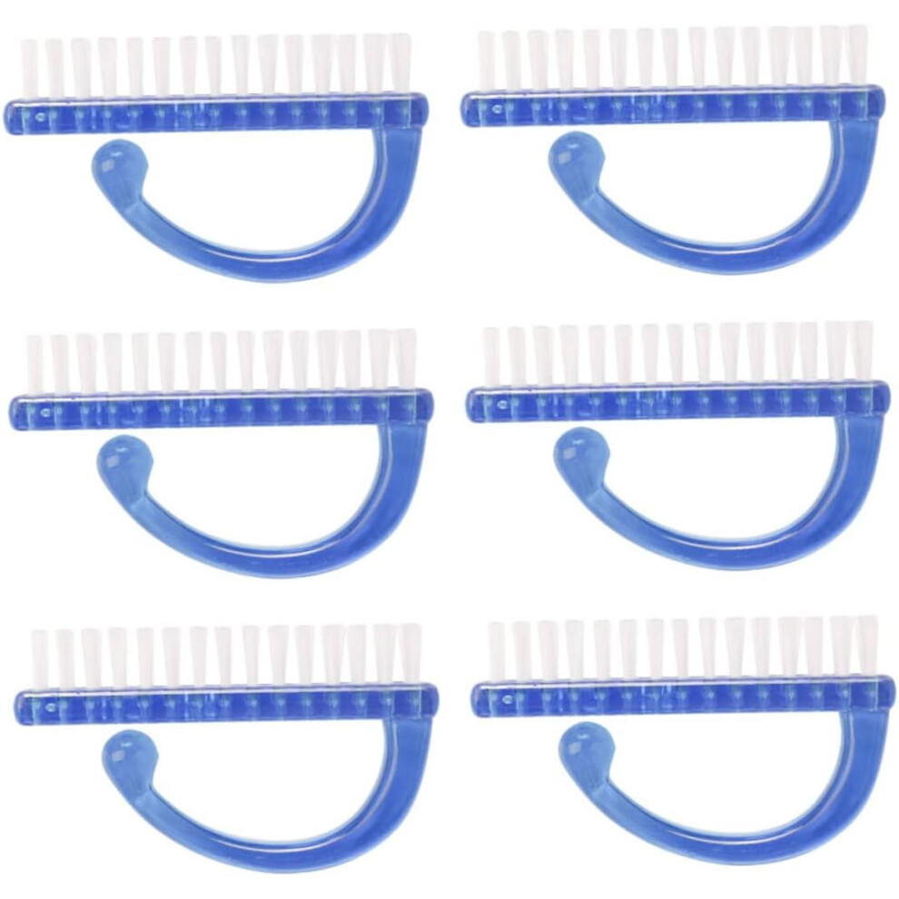 Hkhbjs Blue 6Pcs Dust Brush For Nail Art Fingernail Cleaning And Manicure For Removing Dust From Nails And Artwork