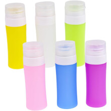 6 Reiseflaschen für Toilettenartikel, separate Flasche für Make-up, tragbar, auslaufsicheres Silikondesign