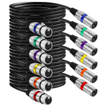 6 Stück Mikrofonkabel XLR, Kupfermaterial, doppelt geschirmt, vielseitig einsetzbar