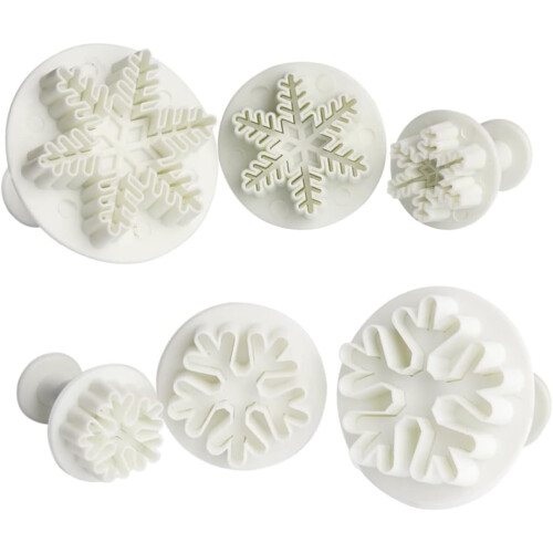 6 st silikonkakform DIY-kakform Julkaka Non-stick Premium silikonmaterial