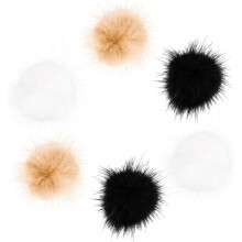 6-teiliges Set magnetischer Plüsch-Nageldekor-Accessoires für stilvolle Maniküre