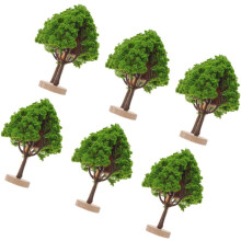 Lot de 6 arbres miniatures pour routes, pour trains miniatures et décors de table à sable, ornements d'arbres de simulation de 4,5 cm
