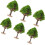6Pcs Miniature Road Trees for Model Trains and Sand Table Scenery, 4.5Cm Simulation Tree Ornaments 1