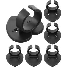 6-teiliges Mikrofonhaken-Wandhalterungsset mit Anti-Roll-Ringen und herzförmigen Clips