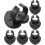 6Pcs Microphone Hook Wall Mount Holder with Anti-Rolling Rings and Heart-Shaped Clips 1