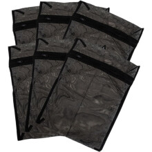 6 stk. nettingpose i netting 50 * 60 cm polyester med glidelås beskytter klærne mot å sette seg fast i vaskemaskin/tørketrommel