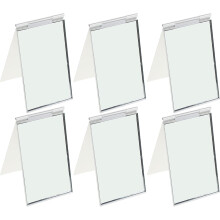 6er-Pack tragbarer Faltspiegel für Make-up, kompakt, ultradünn, Reise-Handspiegel aus Aluminium.