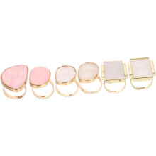 6pcs Nail Mixing Palettes Ring for Nail Art Makeup Mixing Tray Edge for Home Salon Use