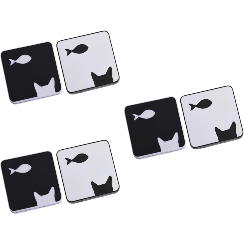 Hkhbjs 6Pcs Lenses Container Case Storage Box Cat Fish Pattern For Women Female Lense Case Lense Box Cat