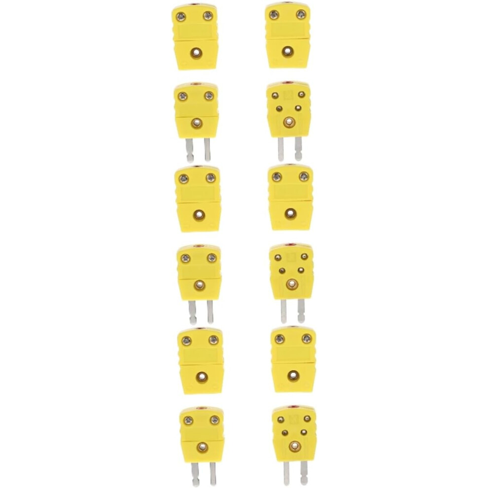 12Pcs Pin Thermocouple Adapter Male Female Plug 5455468334184