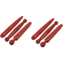 6-teiliges Set aus Holz-Fußmassagestäben, Akupunkturpunkt-Massagegeräte für Hände und Füße, tragbare Massagegeräte