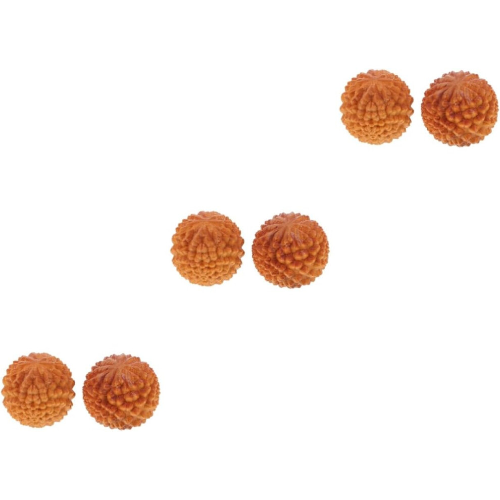 Hkhbjs Light/Yellow 6Pcs Hand Exercise Balls Durian-Shaped Massage Balls Wooden Handballs Leisure
