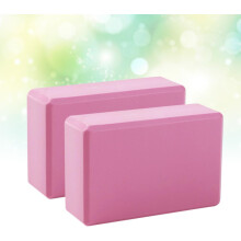 2pcs Pink EVA Thickened Yoga Blocks for Dance and Fitness, Non-Slip Exercise Bricks for Balance