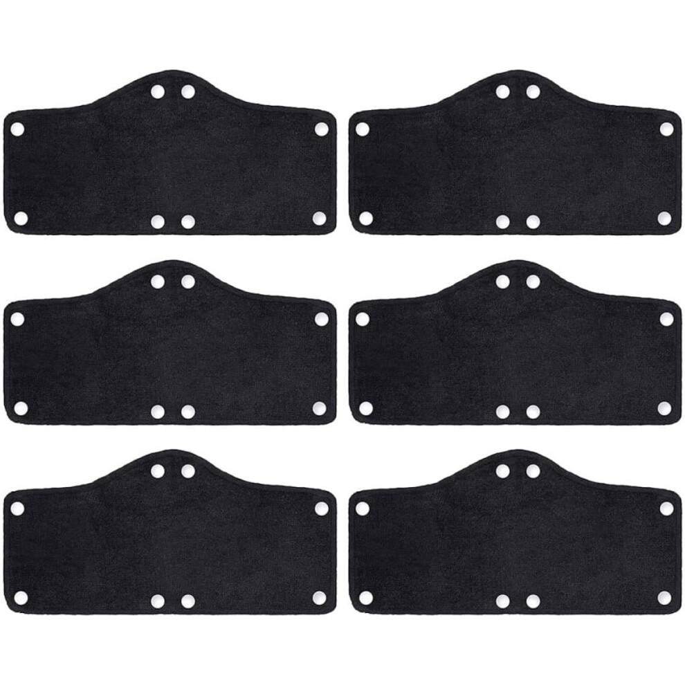 6Pcs Black Washable Cotton Helmet Sweatband Liners For Hard Hat Breathable Sweat Protection Pads 5455468299988