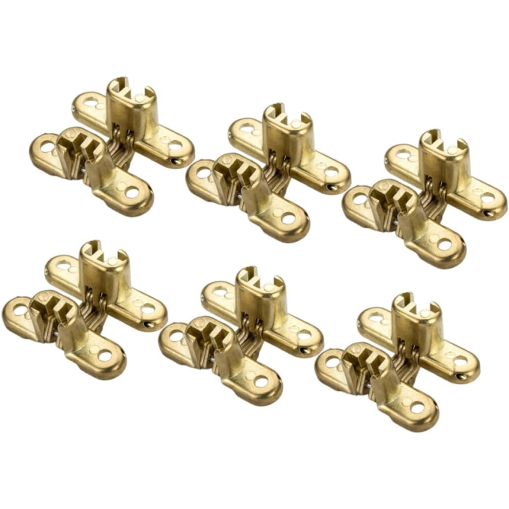 6Pcs Zinc Alloy Hidden Hinge Concealed Hinge Ultra-Thin For Cabinet Door Installation 5455468313936