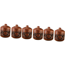 6 stuks houten bedeltjes met aromakralen, houder, hanger, draagbaar flesje voor wierookbolletjes