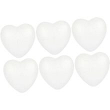6 Stück 8,5 cm große Schaumstoffherzen für Bastelarbeiten, DIY-Hochzeitsdekorationen und Valentinstagsdekorationen