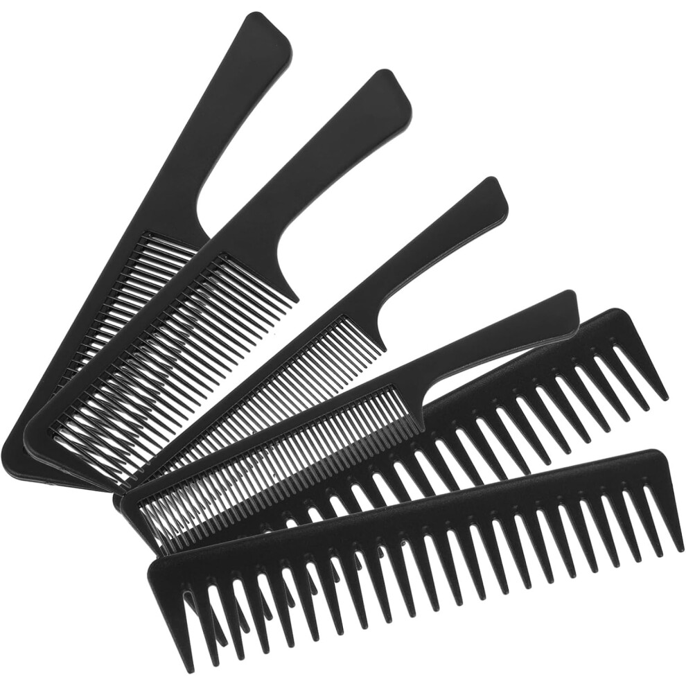 Hkhbjs Unisex Black 6Pcs Static Fine Tooth Combs For Hair Styling Detangling Hair Comb Barber Styling Tools For Salon