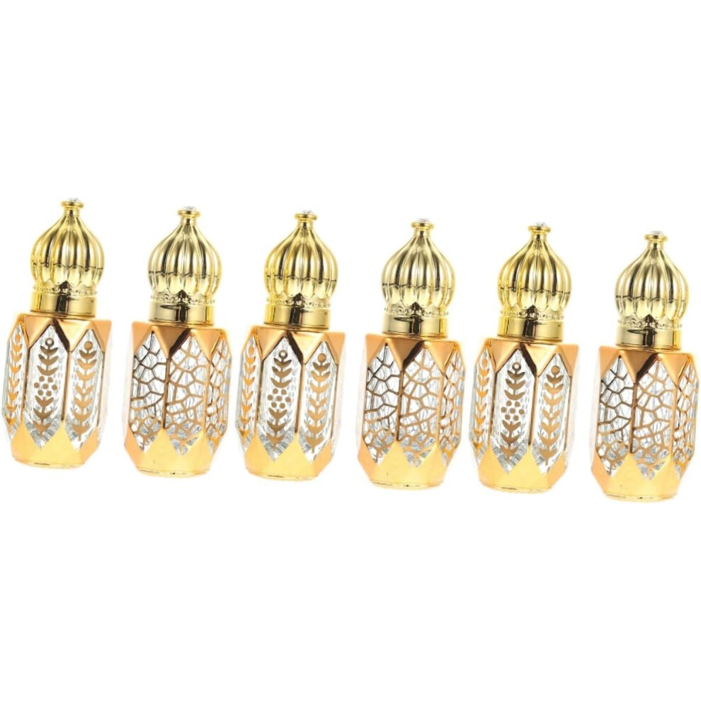Hkhbjs Golden 6Pcs Multipurpose Perfume Roller Bottles Portable Sub Bottles Glass For Essential Oil Sub For Travel Perfume Use