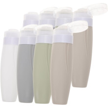 8 Reiseflaschen, Toilettenartikelbehälter für Shampoo und Spülung