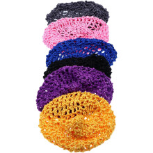 6 pezzi di retine per capelli da donna all'uncinetto, cuffie per dormire, retine per capelli per uso notturno, accessori per capelli, colore casuale