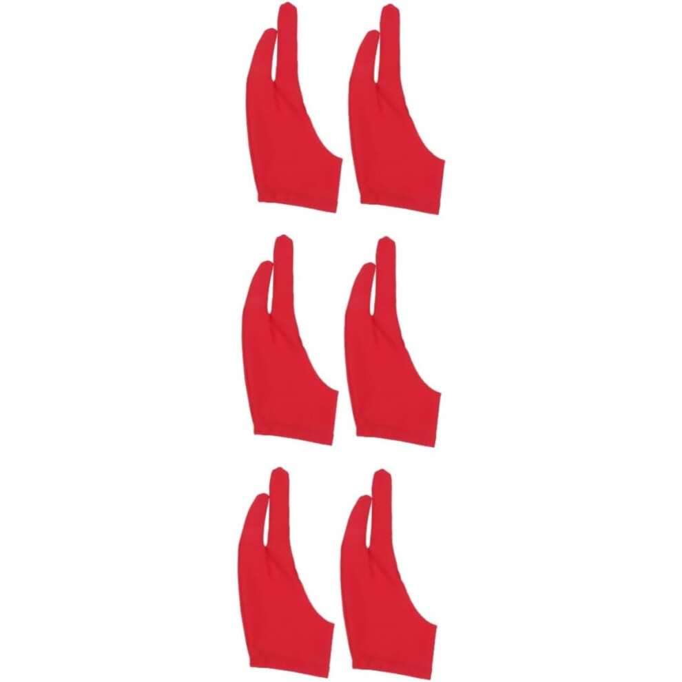 Hkhbjs 6Pcs Artist Two Finger Painting Glove For Drawing And Sketching Fits Hands Curved Design