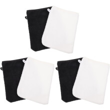 6pcs Face Cleaning Gloves Microfiber Makeup Remover Mitts Soft Shower Beauty Supply Set