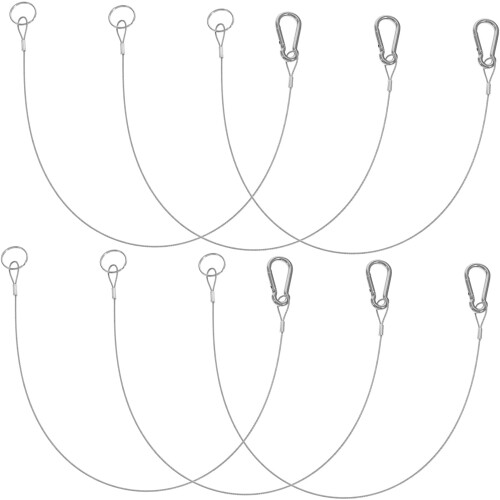 Tether Cable Ropes and Safety Features for 6pcs Stainless Steel