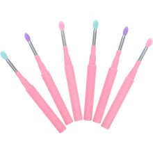 6-teiliges Set mit Lippenpinseln, Lidschattenapplikatoren und praktischen Reise-Make-up-Werkzeugen