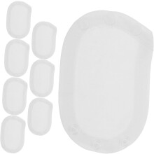 Lot de 8 rallonges en coton pour barboteuse garçon/fille, à utiliser avec les couches (blanc).