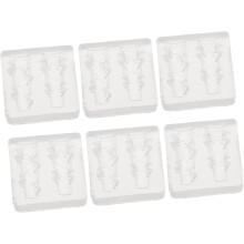 6 ks silikonové formy na nehty s mašlí, flexibilní průhledné pryskyřičné formy pro DIY prstové umění, řemesla, ženy, manikúra, dekorace