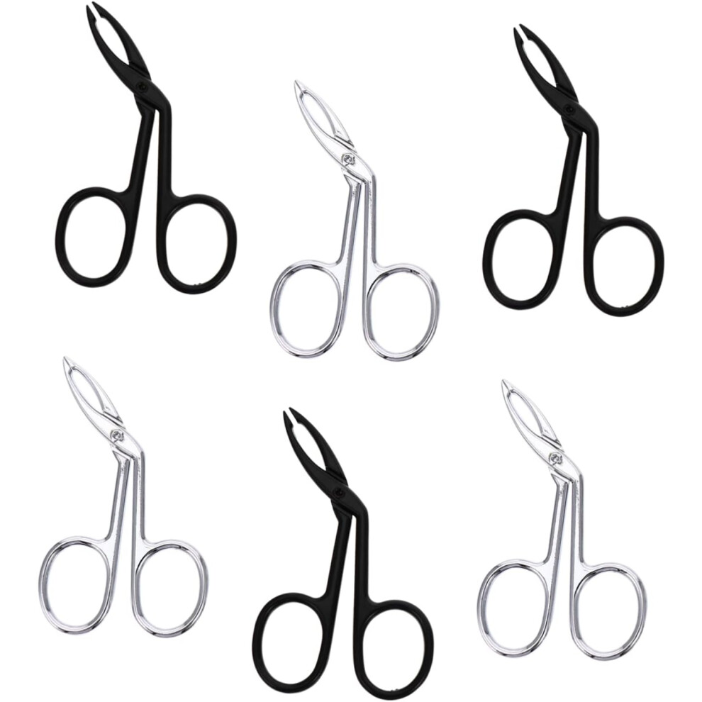 Hkhbjs 6Pcs Tight Grip Eyebrow Tweezers Precision Stainless Steel Professional Beauty Tool