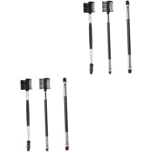 Lot de 6 peignes à cils spiralés à double tête, outils de beauté multifonctionnels, brosse de beauté