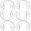 6 cuscinetti nasali in morbido silicone a forma di U antiscivolo 1