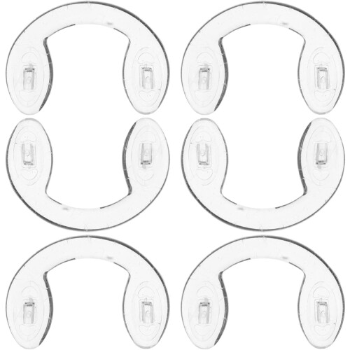 6 cuscinetti nasali in morbido silicone a forma di U antiscivolo