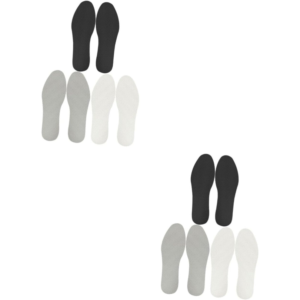 Hkhbjs 6Pairs Comfortable Shoe Insoles For Hiking Running And Everyday Use Breathable Latex Inserts