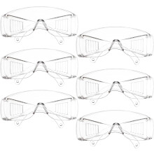 6 Pairs Ventilated Protective Safety Glasses for Men and Women Side Shields, Laboratory Eyewear