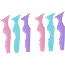 Lot de 6 pochoirs en silicone pour eyeliner réutilisables, outil de maquillage pour les yeux et les sourcils.