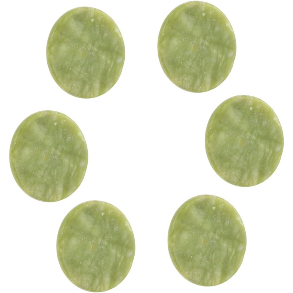 Hkhbjs Eyelash Extension Pad And Grafting Gaskets Set, 6Pcs Jade Stone Round Pallets, Adhesive Glue Holder