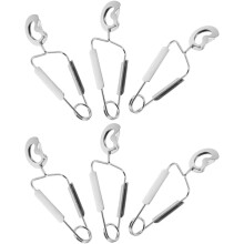 6 pinze a pinza per frutti di mare, forma speciale, in acciaio inossidabile, antiscottatura, per tenere le mani al sicuro, design semplice e pratico.