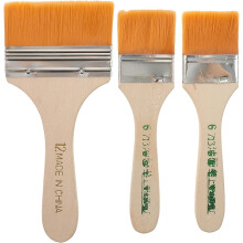 6-teiliges Set Nylonborstenpinsel mit Holzgriffen, Größen 6/10/12 für Aquarell- und Acrylmalerei