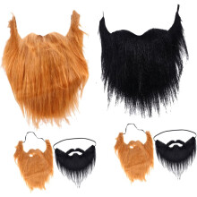 6 barbe finte di Halloween per uomo, realistiche, con texture naturale.