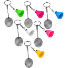 6er-Set Badminton-Schlüsselanhänger aus Metall, modisch, einzigartig, charmant