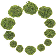6 Stück kleine künstliche Moossteine, dekorative Moosimitationen, Steinornamente
